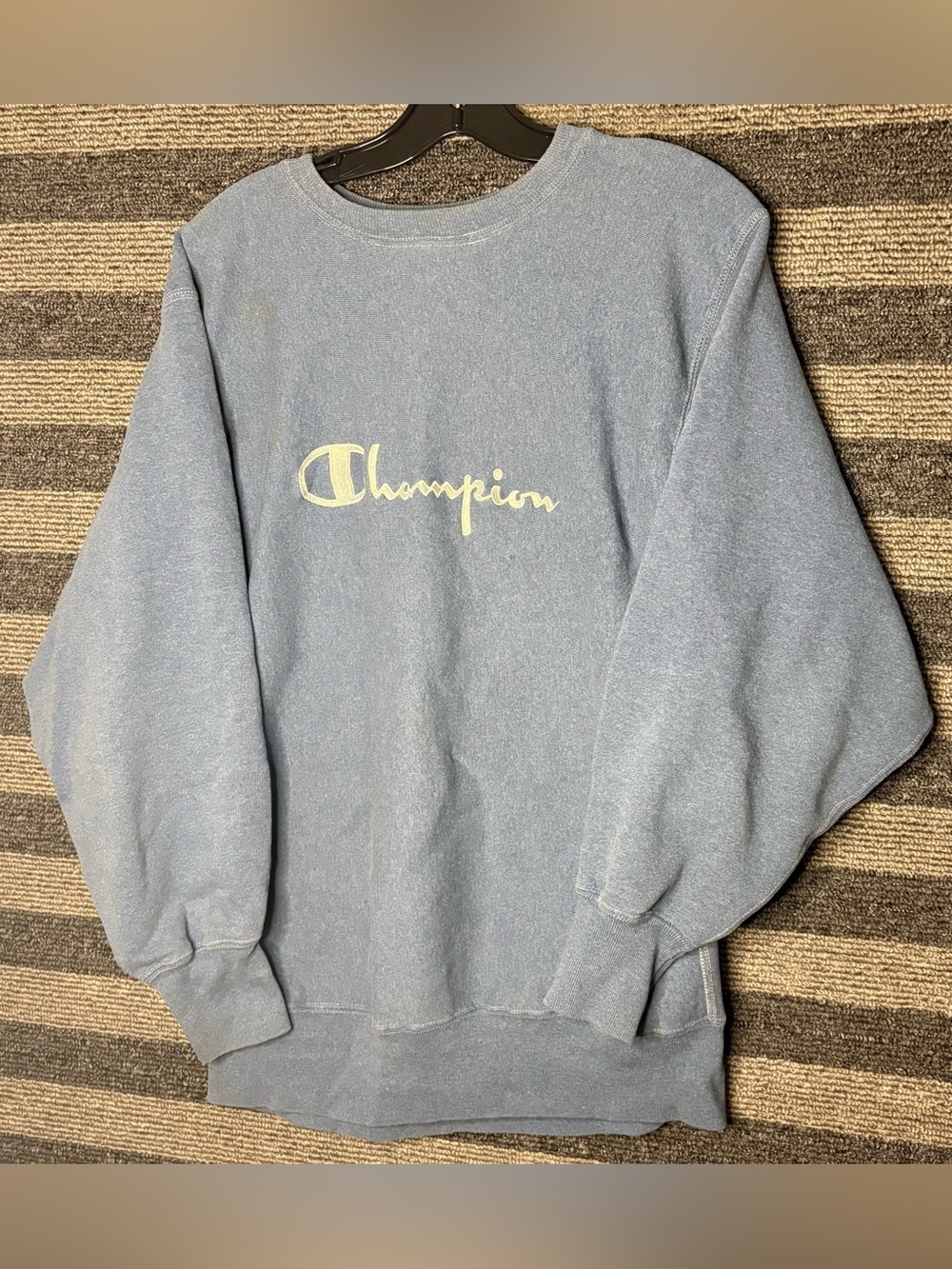 Vintage 90’s Champion Reverse Weave  Crewneck Sweatshirt Light Blue Men’s Large